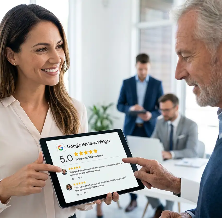 Build trust and convert more leads with Google reviews on your website