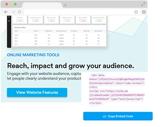 Easily copy and paste into your website to get things working